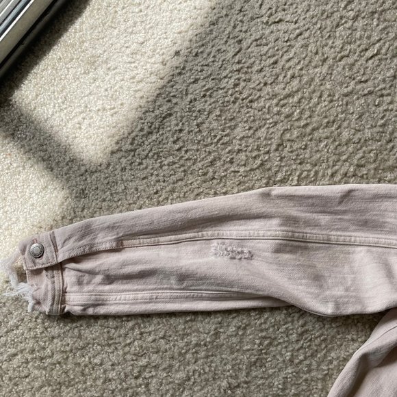 American Eagle Outfitters women's jacket pink distressed  size s - Picture 13 of 14